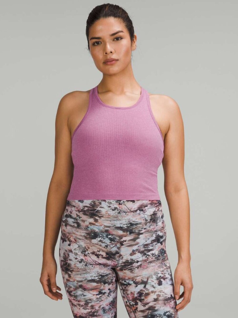 Lululemon Ebb To Street Racerback Crop Tank Top - 8 Velvet Dust